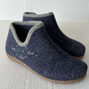 Taos Woolside Casual Slip On Booties Comfort Cushioned Wool Slippers Sz 10-10.5